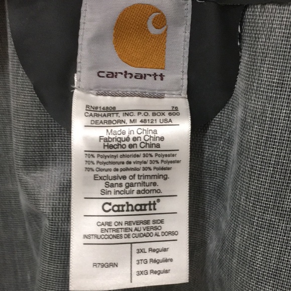 Carhartt Overall Bibs Waterproof Loose Fit Heavyweight Bib Overalls over top EUC - Picture 7 of 7